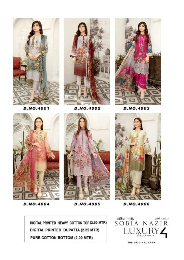 Keval Sobia Nazir Luxury 4 Latest Designer Regular Wear Karachi Cotton Dress Material